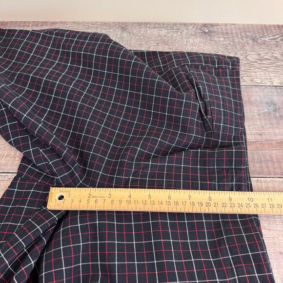 J. Jill Pants Women's 14 Plaid Ankle Tailored Zip Front Blue Red Cream - Picture 7 of 10